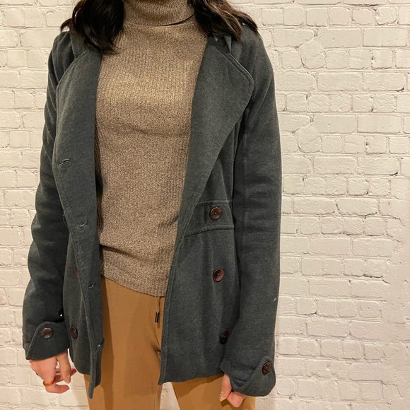 Grey Roxy Peacoat - Picture 2 of 6